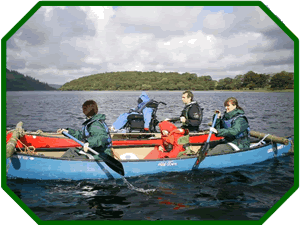 Base 1 students out on  a canoeing trip