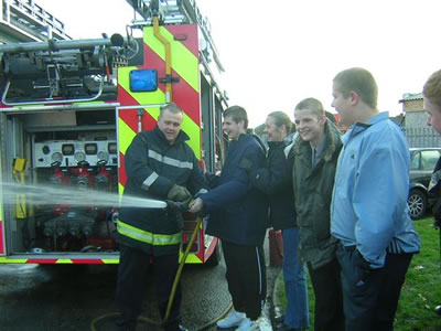 Community fireman school visit